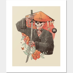 Samurai Skull - Floral Sword Death Gift Posters and Art